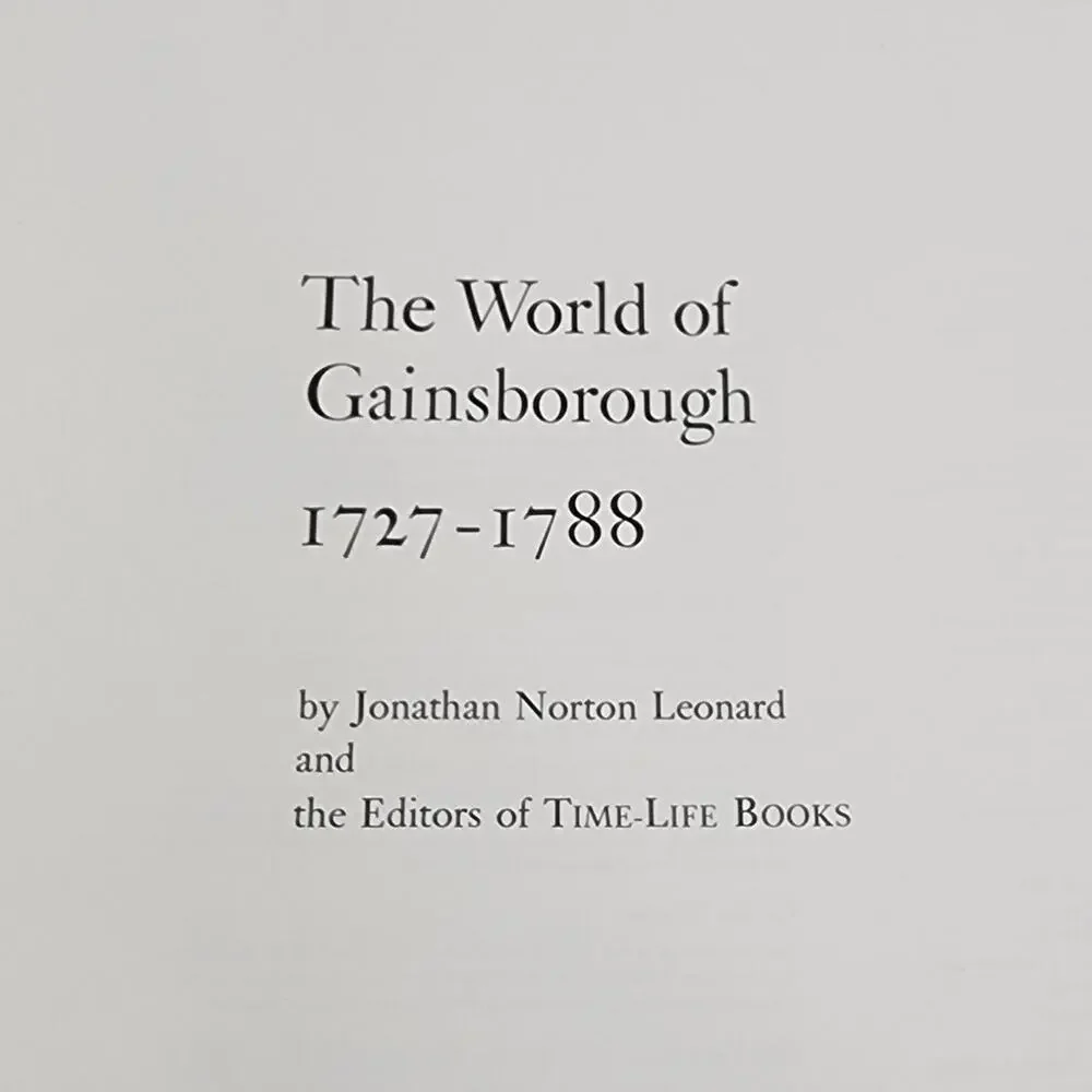 The World of Gainsborough 1727-1788 Hardbound Slip Case Time Life Library of Art